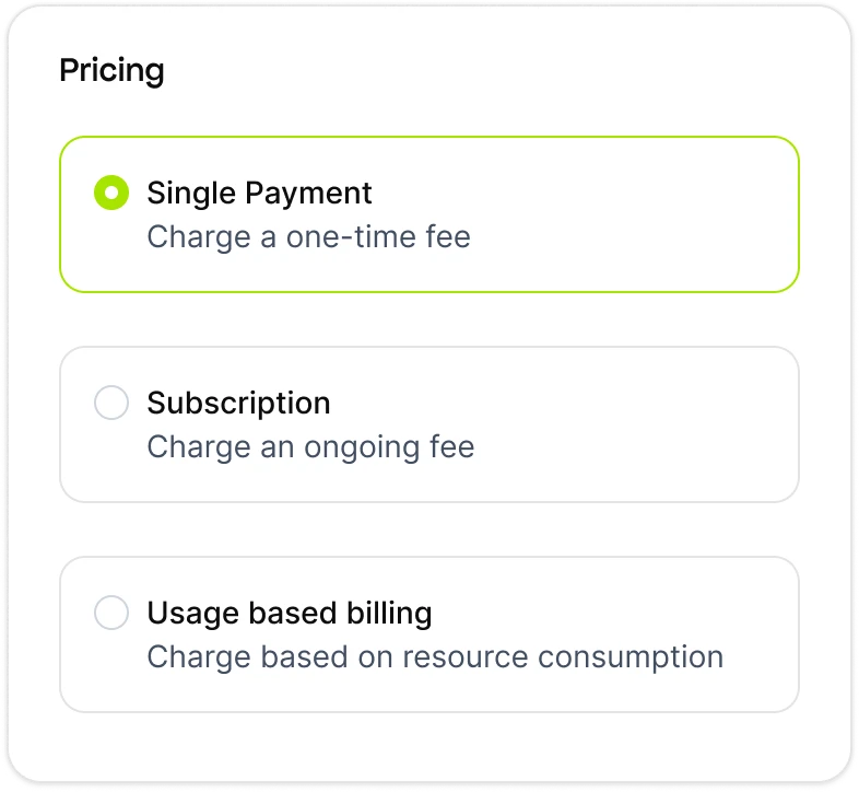 Simple One-Time Payments for Any Product