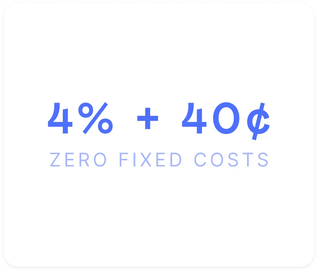 Lower fees transparent pricing