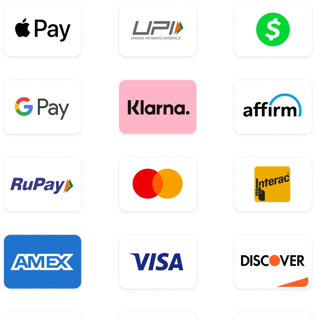 40+ payment methods across 220+ countries