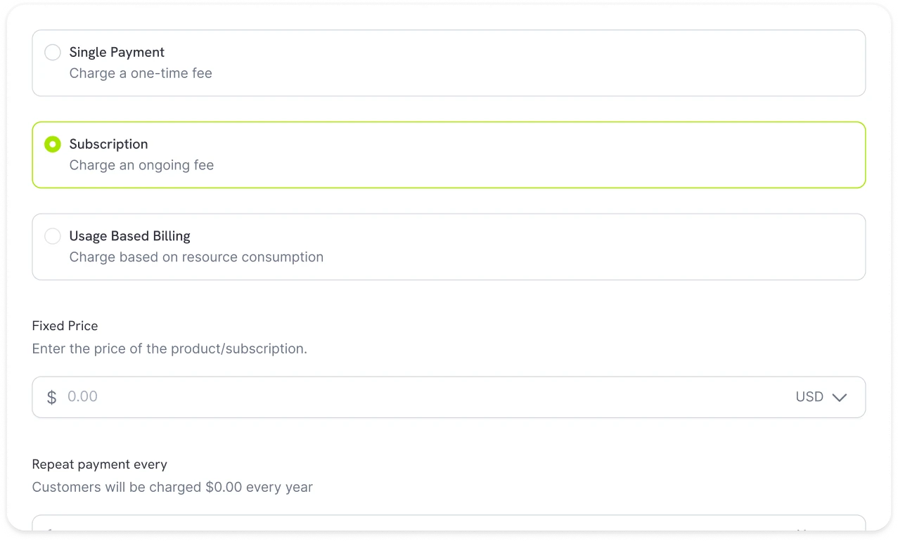 Flexible Billing Models