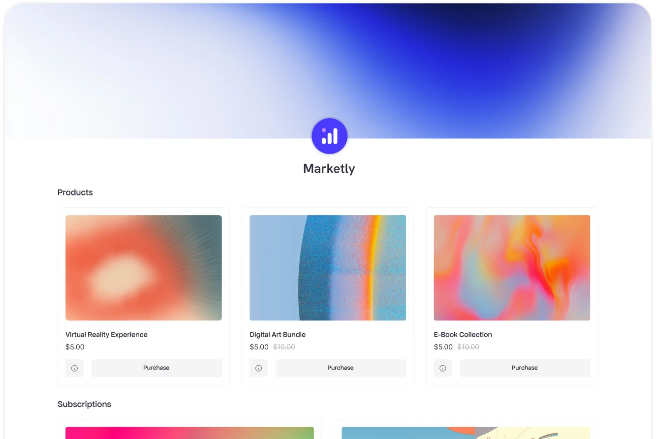 Subscriptions + One-Time Purchases