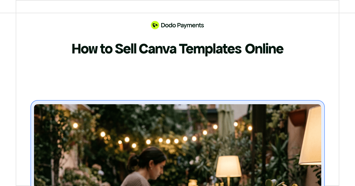 How to Sell Canva Templates Online Dodo Payments