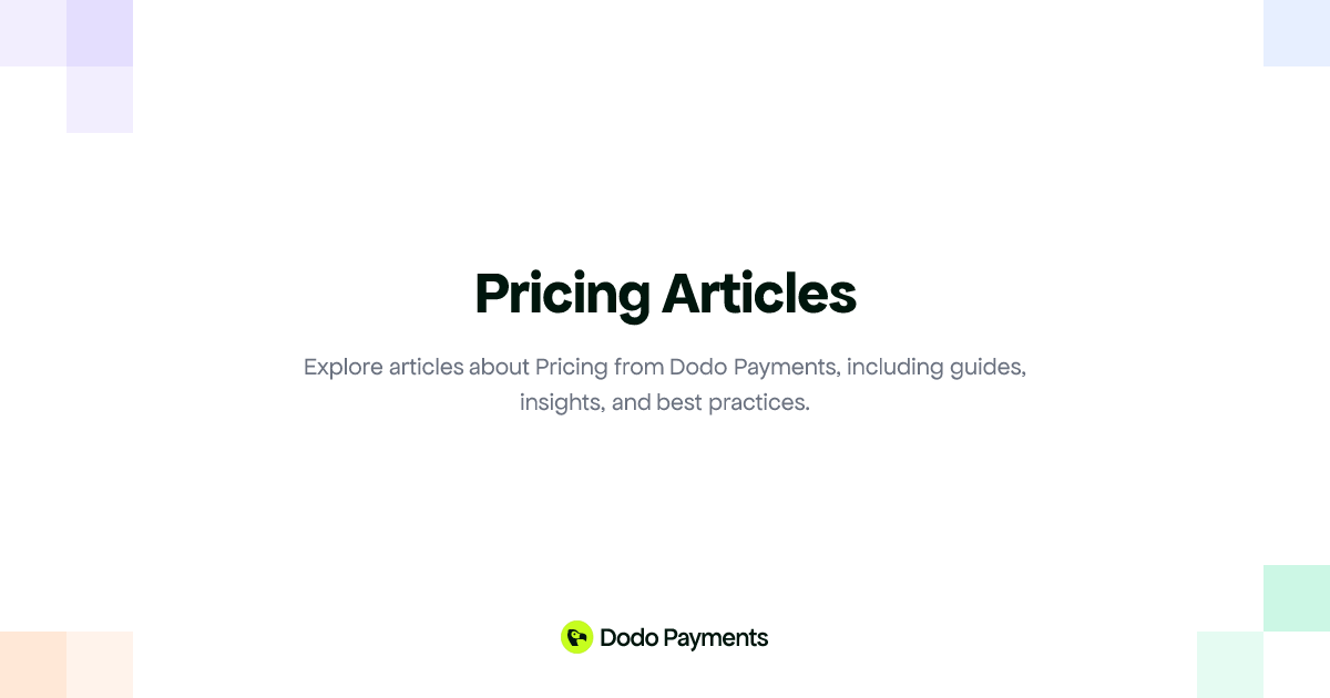Pricing Articles | Dodo Payments