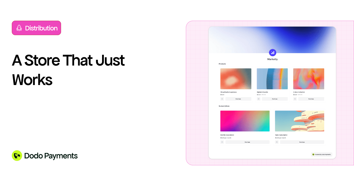 Hosted Storefront for Digital Products | Dodo Payments