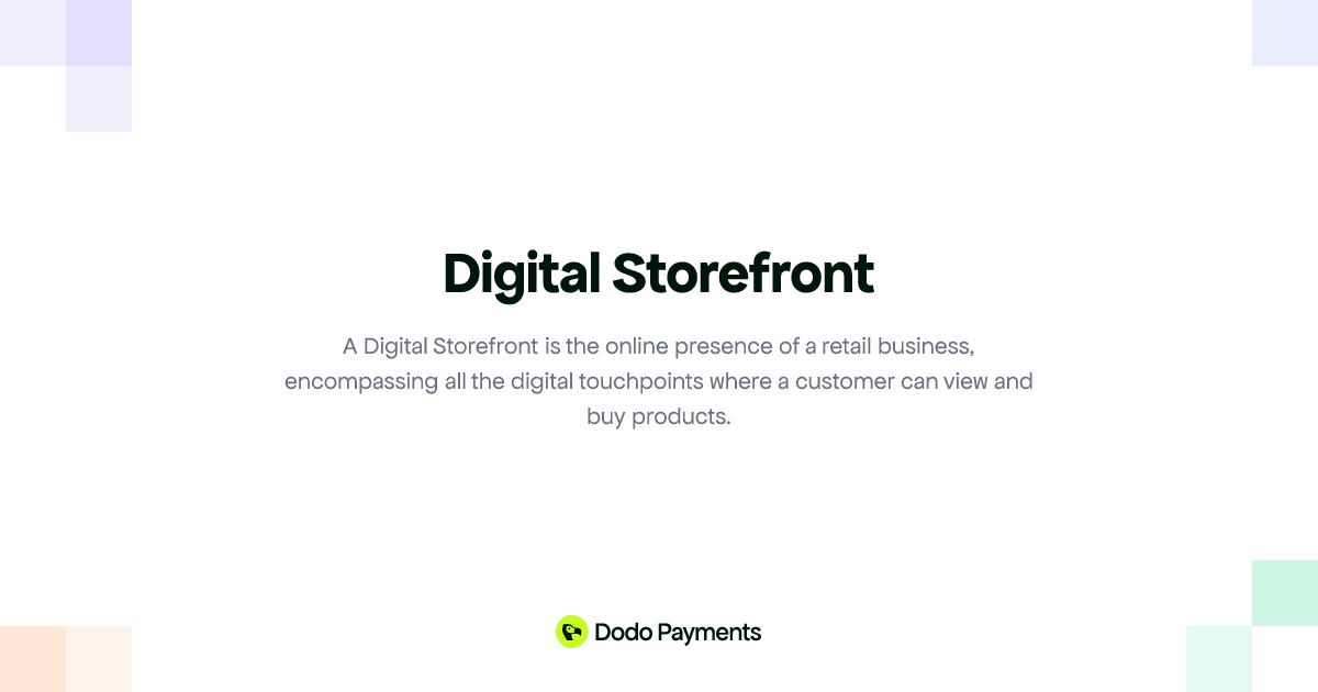 Digital Storefront | Dodo Payments