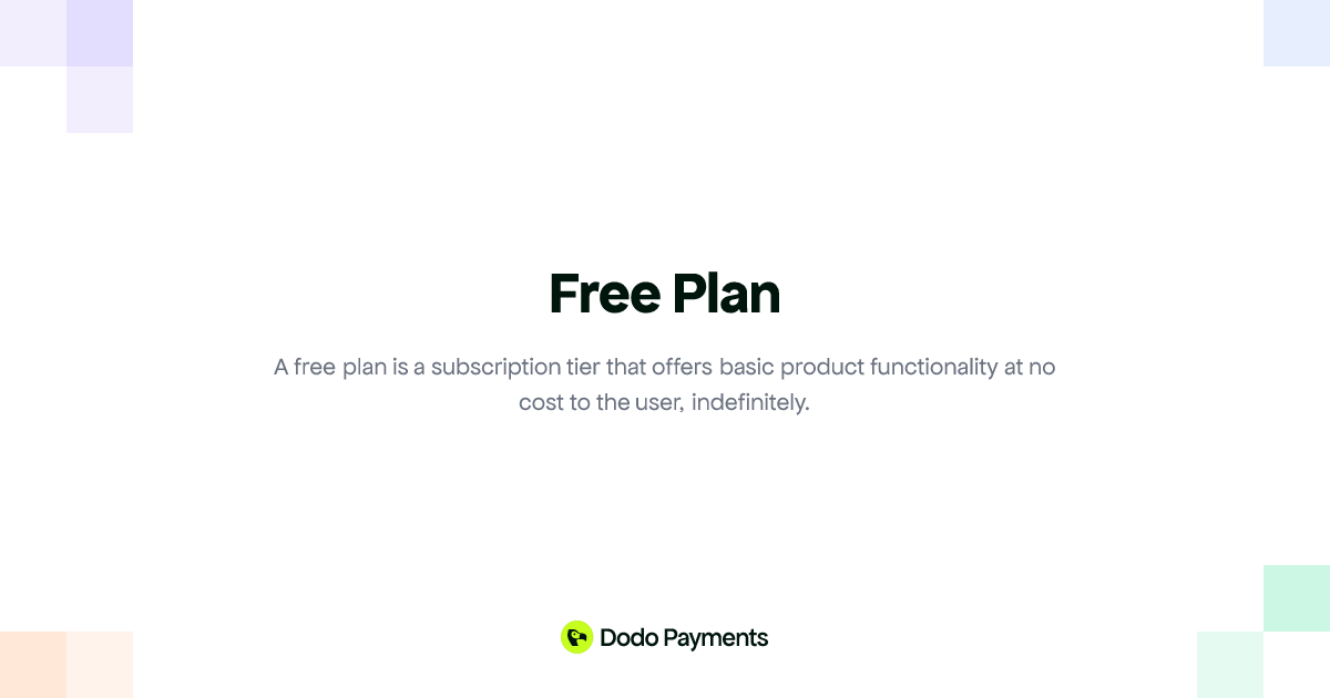 Free Plan | Dodo Payments