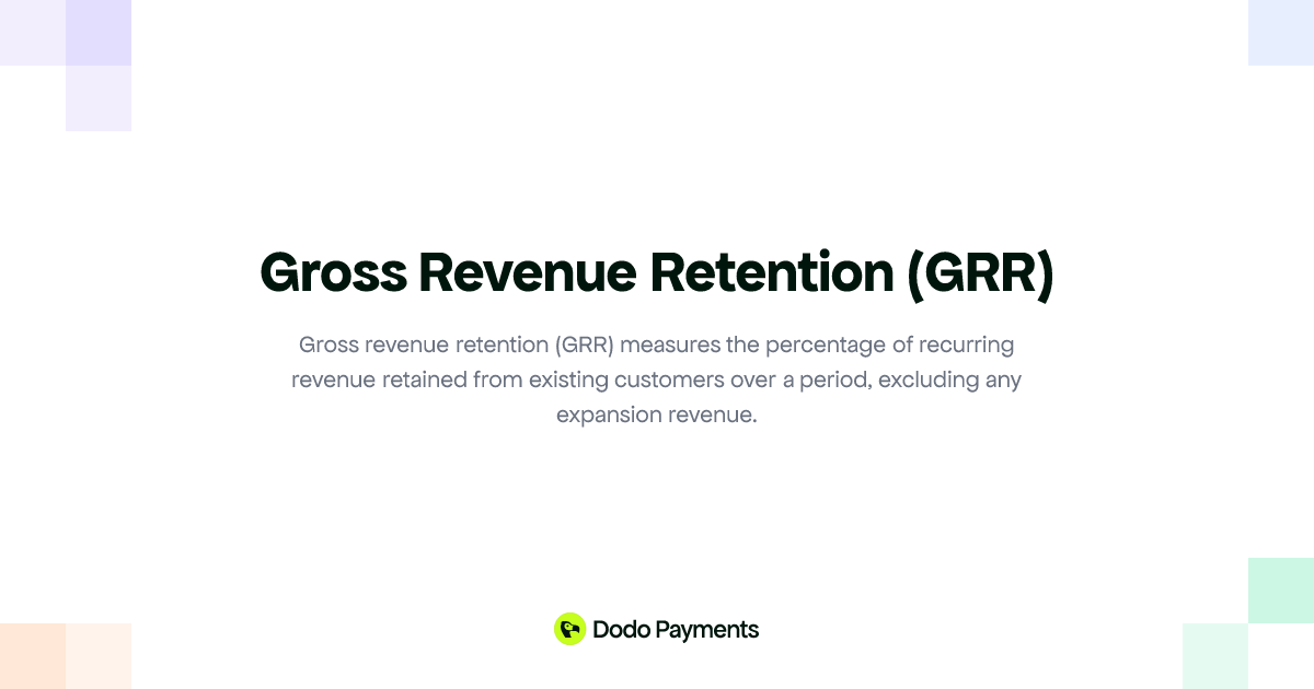 Gr Income Limit Gross Revenue Retention (GRR) | Dodo Payments