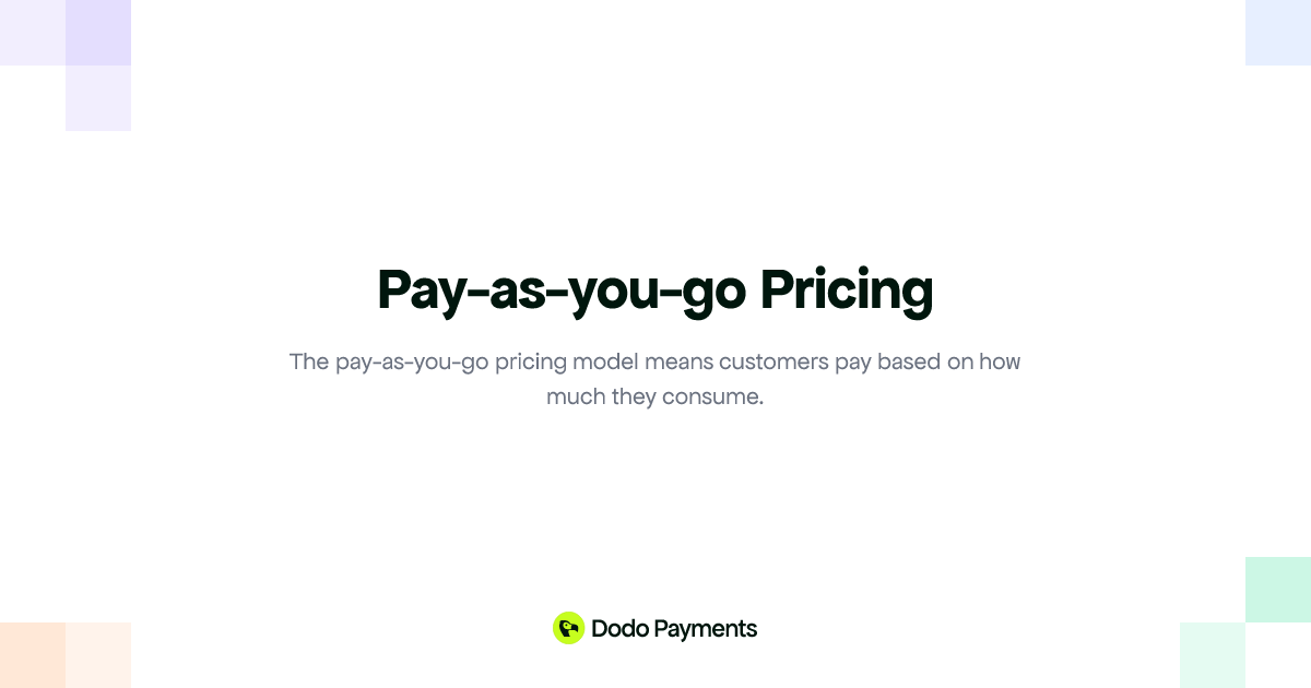Pay-as-you-go Pricing | Dodo Payments