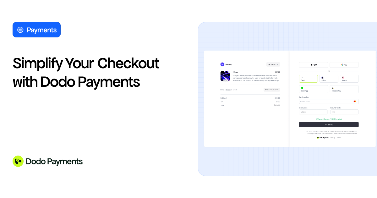 No-Code Checkout for Digital Products | Dodo Payments